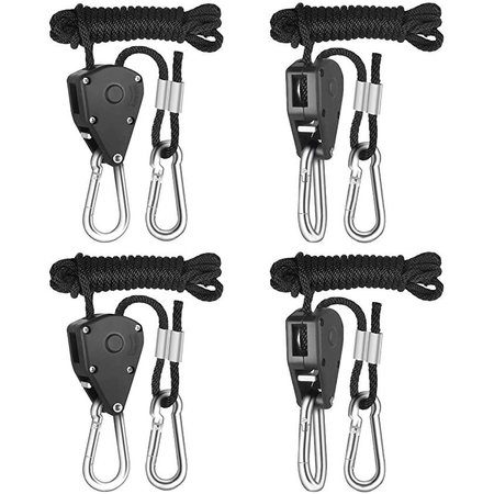 Ipower 2-PACK Pair of 1/8" Heavy Duty Adjustable Grow Light Rope Clip Hanger, 2PK GLROPEX2